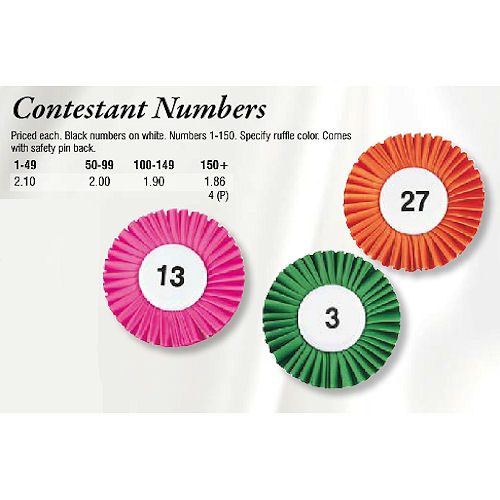 Contestant Numbers Archives Promotional Items More Contestant Numbers Archives Promotional Items More