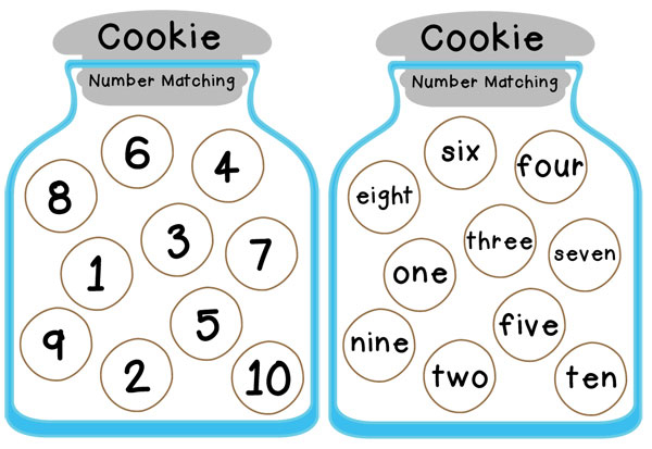 Cookie Jar Number Matching Free Printable Totschooling Cookie Jar Number Matching Free Printable Totschooling