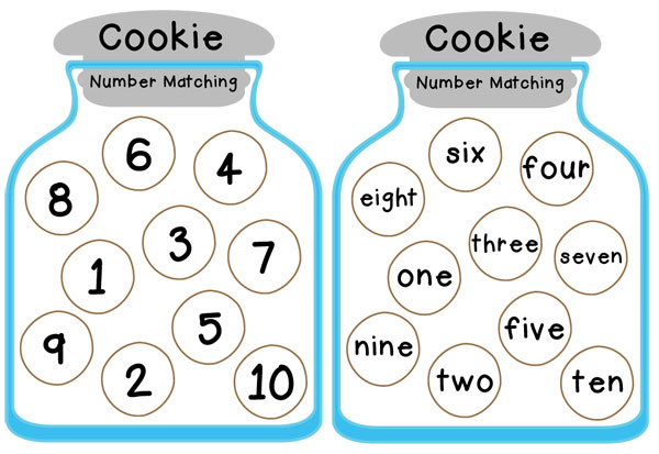 Cookie Jar Number Matching Free Printable Totschooling