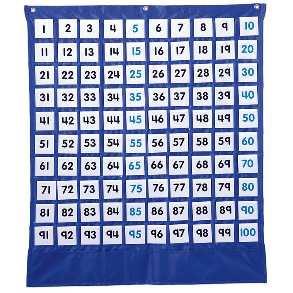 Deluxe Hundred Board Pocket Chart CD 158157 Carson Deluxe Hundred Board Pocket Chart CD 158157 Carson