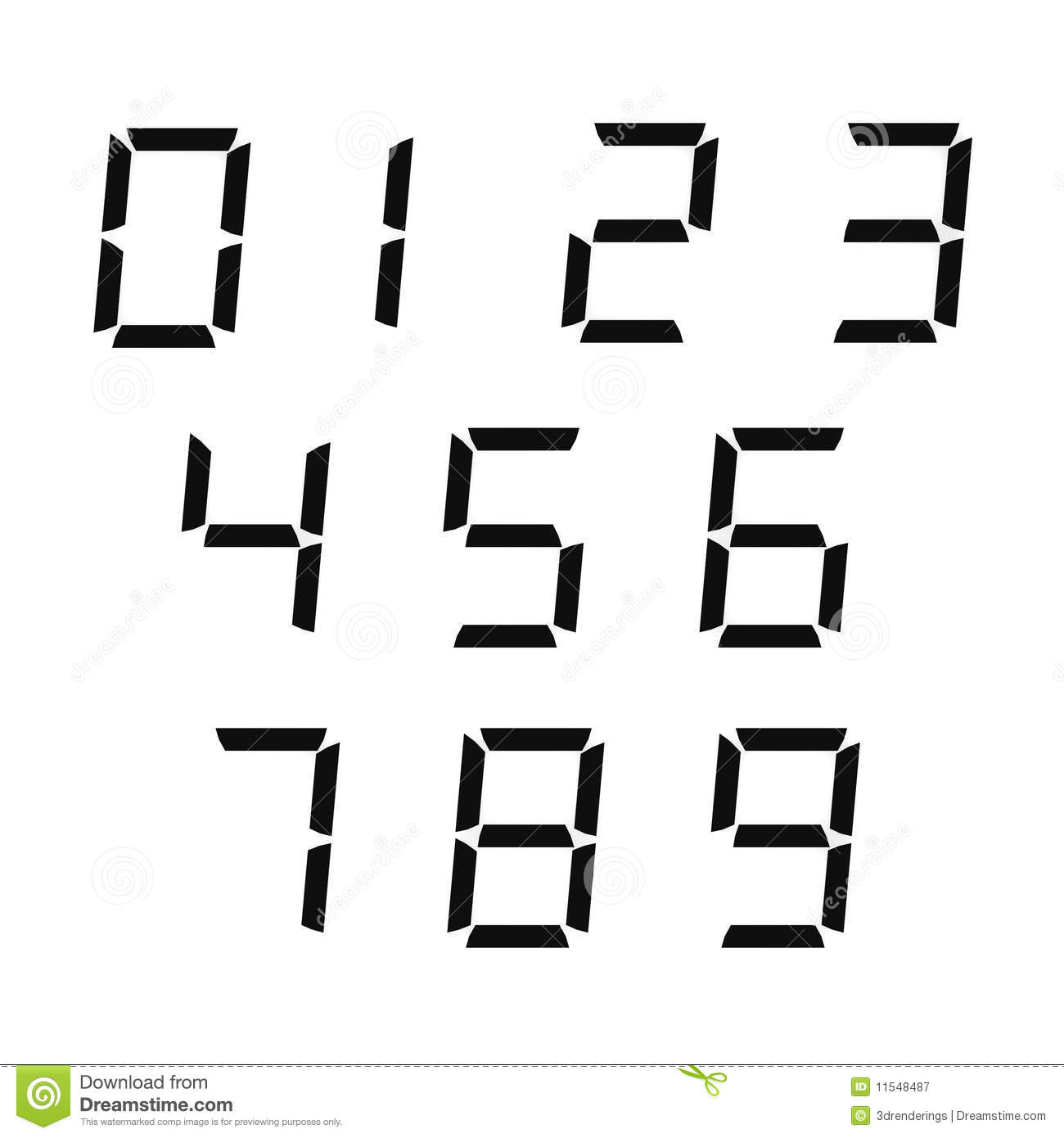 Digital Numbers Royalty Free Stock Photography Image 
