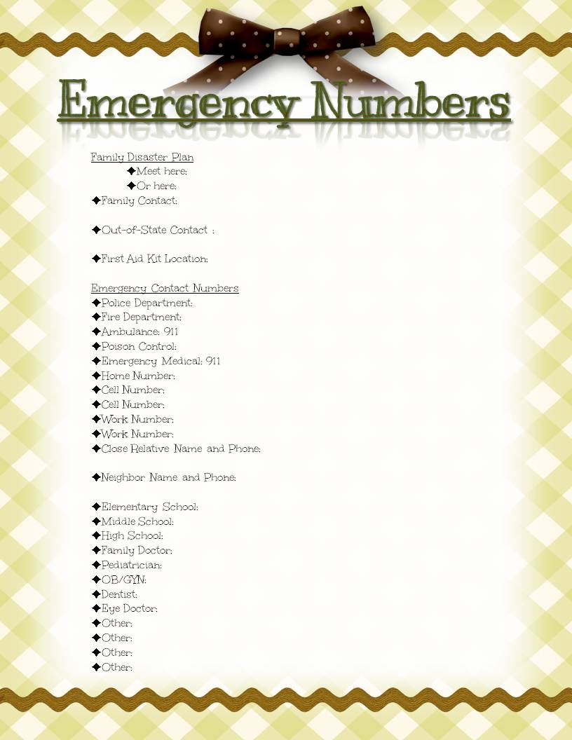 Digital Scrapbooking Made Easy Emergency Numbers Digital Scrapbooking Made Easy Emergency Numbers