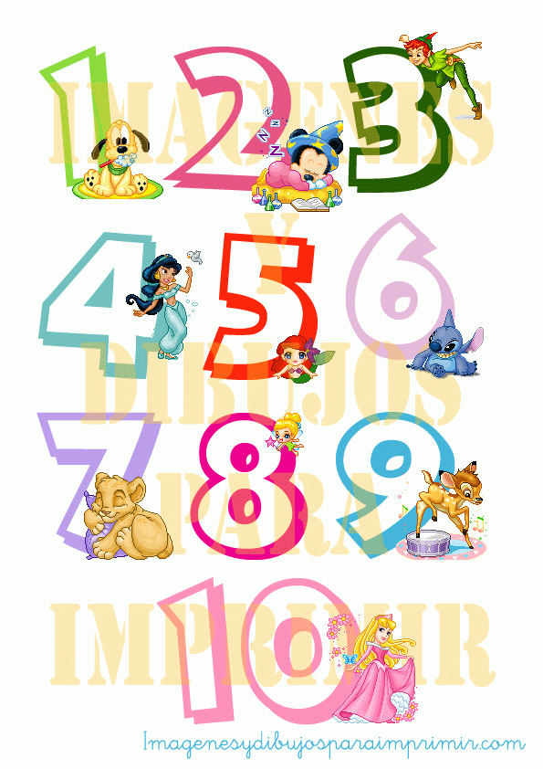 Disney Printable Numbers Images And Pictures To Print 