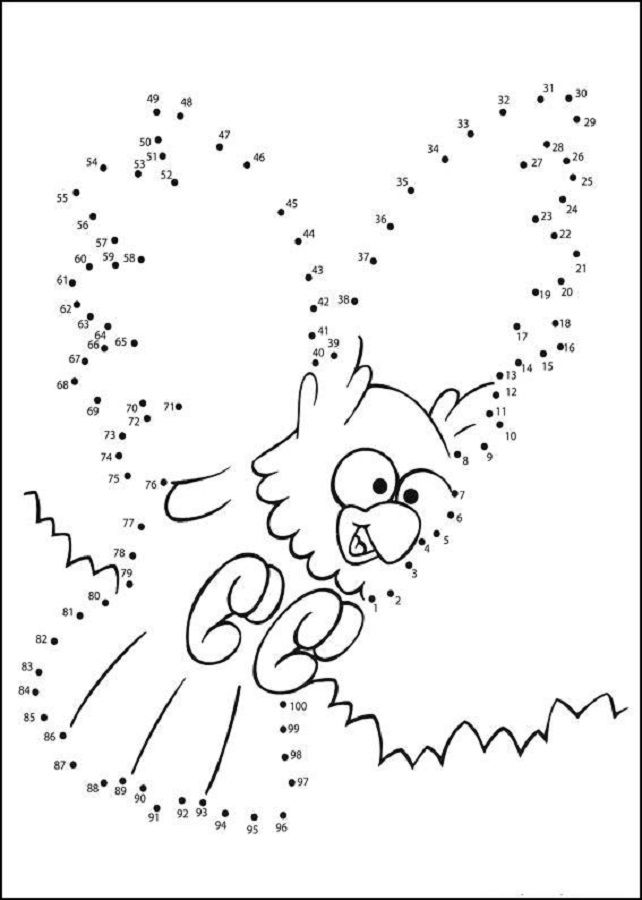 Dot To Dot Worksheet 1 100 Coloring Sheets