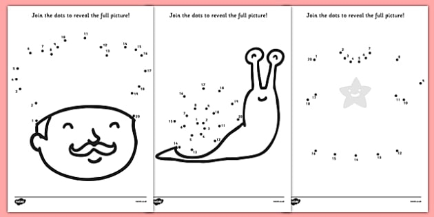 Dot To Dots For Kids Connect The Dots With Numbers 1 To 20 Dot To Dots For Kids Connect The Dots With Numbers 1 To 20