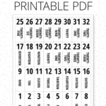 Draw Numbers From A Hat 8 5 11 Printable Numbers 1 32