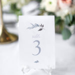 Dusty Blue Wedding Table Numbers Printable Table Numbers