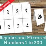 Facebook Live Numbers Cards Reverse Forward Mirrored 1 To 200