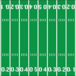 Football Field Yardline Numbers Room Decal Removable Vinyl