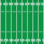 Football Field Yardline Numbers Room Decal Removable Vinyl