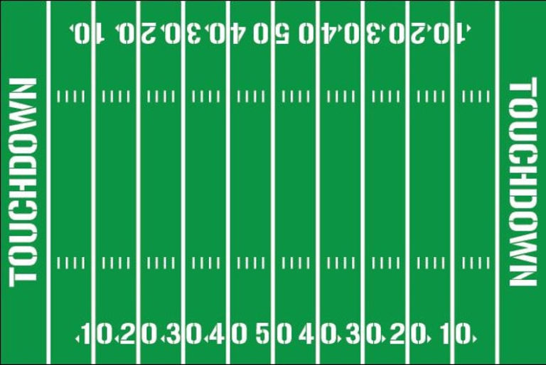 Football Field Yardline Numbers Room Decal Removable Vinyl