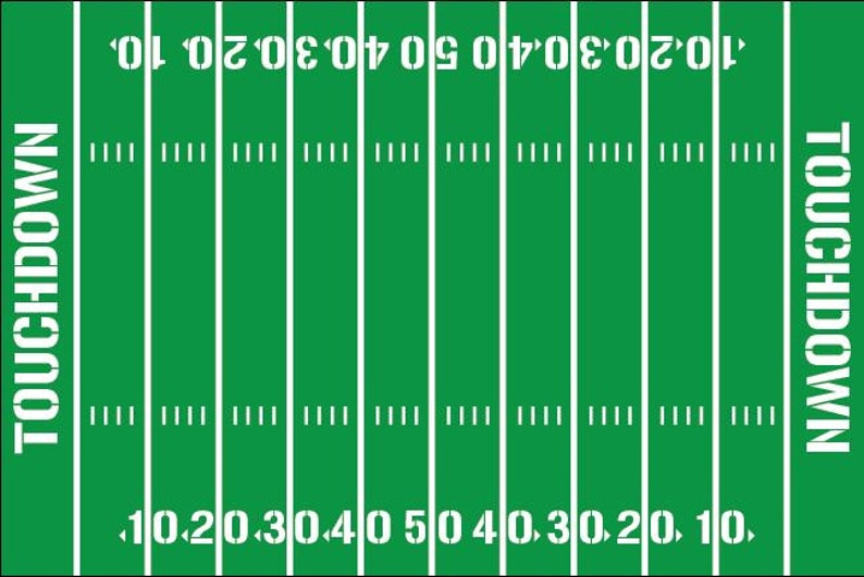 Football Field Yardline Numbers Room Decal Removable Vinyl 