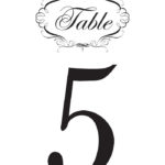 Free Fancy Printable Table Numbers Wedding Table Numbers