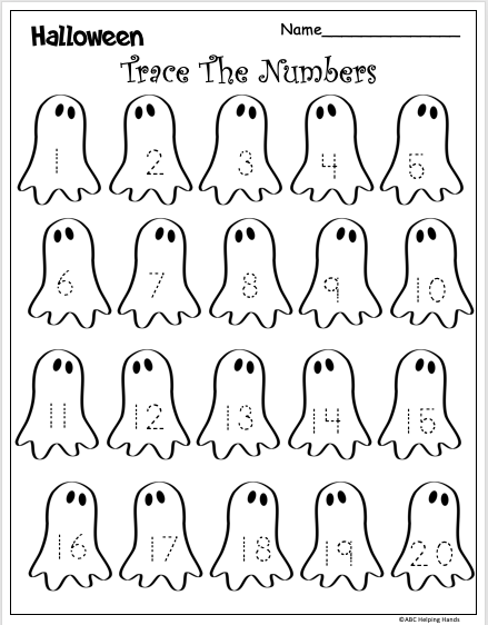 Free Halloween Number Tracing Math For Kindergarten Made 