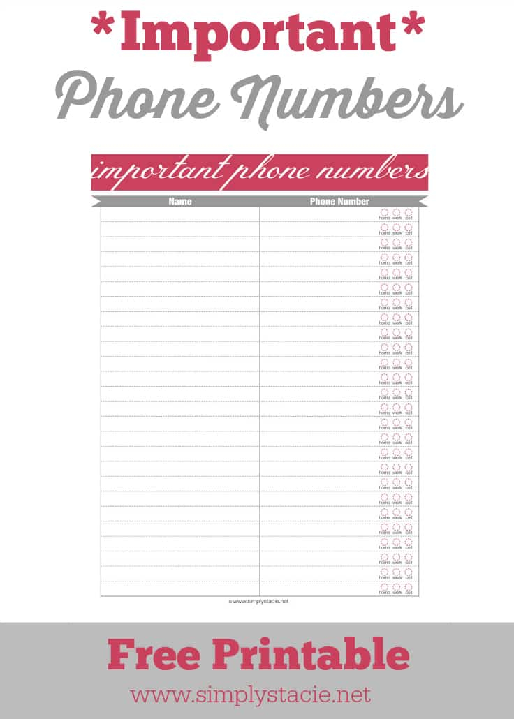 Free Important Phone Numbers Printable Simply Stacie Free Important Phone Numbers Printable Simply Stacie