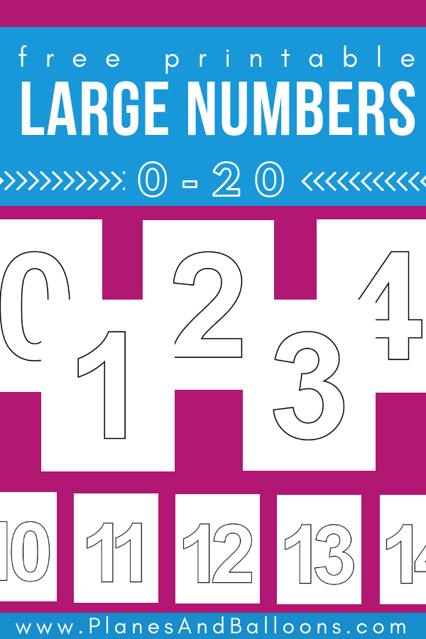 Free Large Printable Numbers 1 20 PDF Learning Numbers 