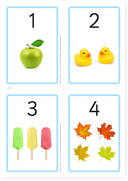 Free Number Flashcards For Kids Totcards