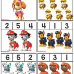 FREE Paw Patrol Number Clip Cards Numbers Preschool