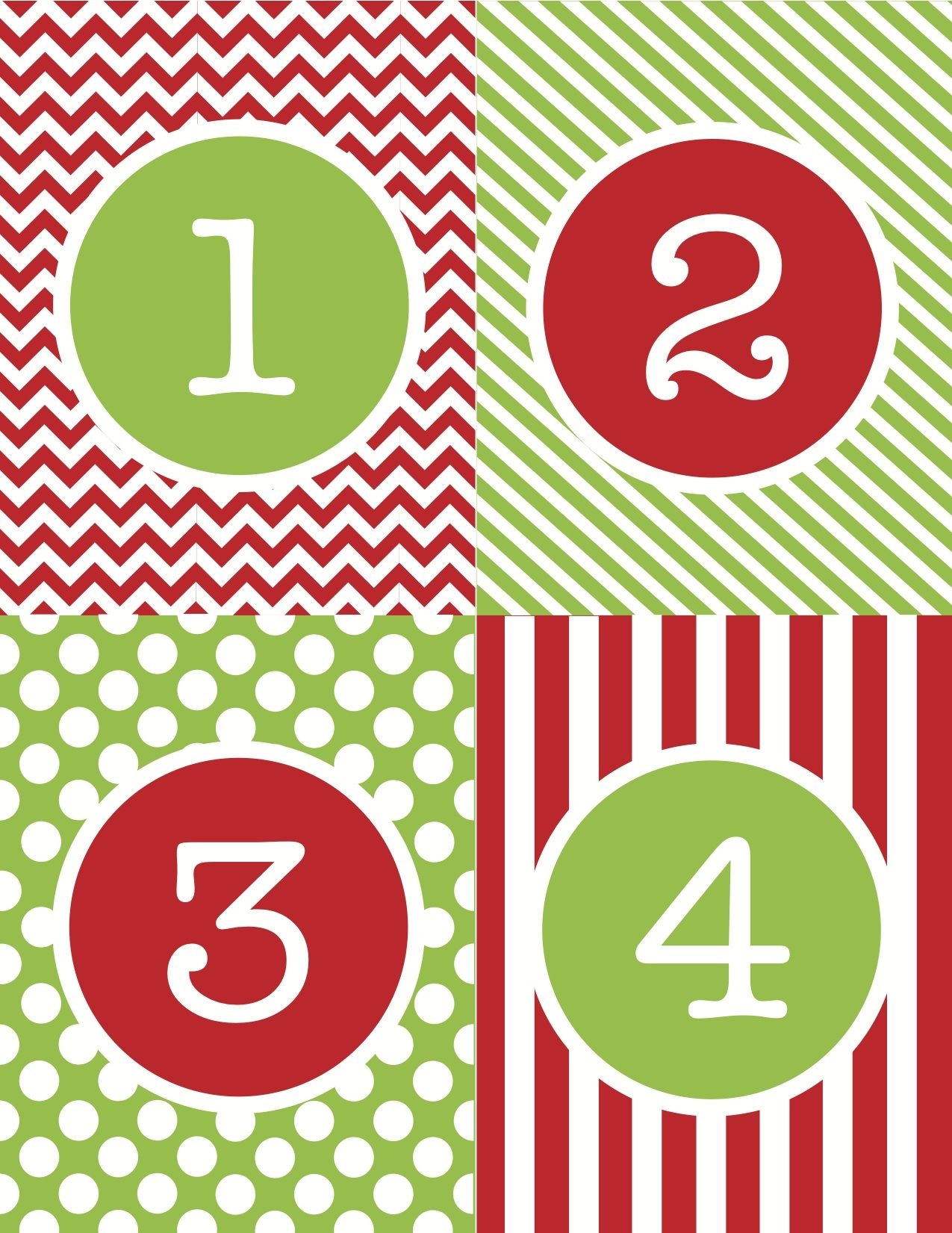 Free Printable Advent Calendar Numbers Printable Advent 