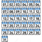 Free Printable Calendar Numbers 1 31 Kitchen And Living