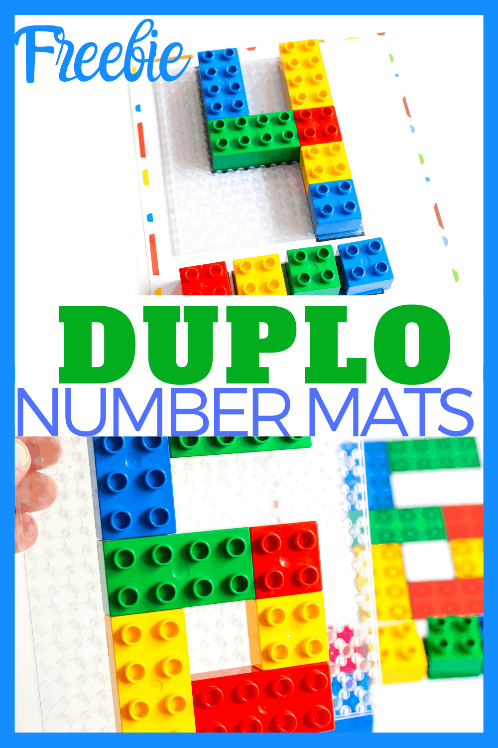 Free Printable DUPLO Counting Mats For Preschoolers In 