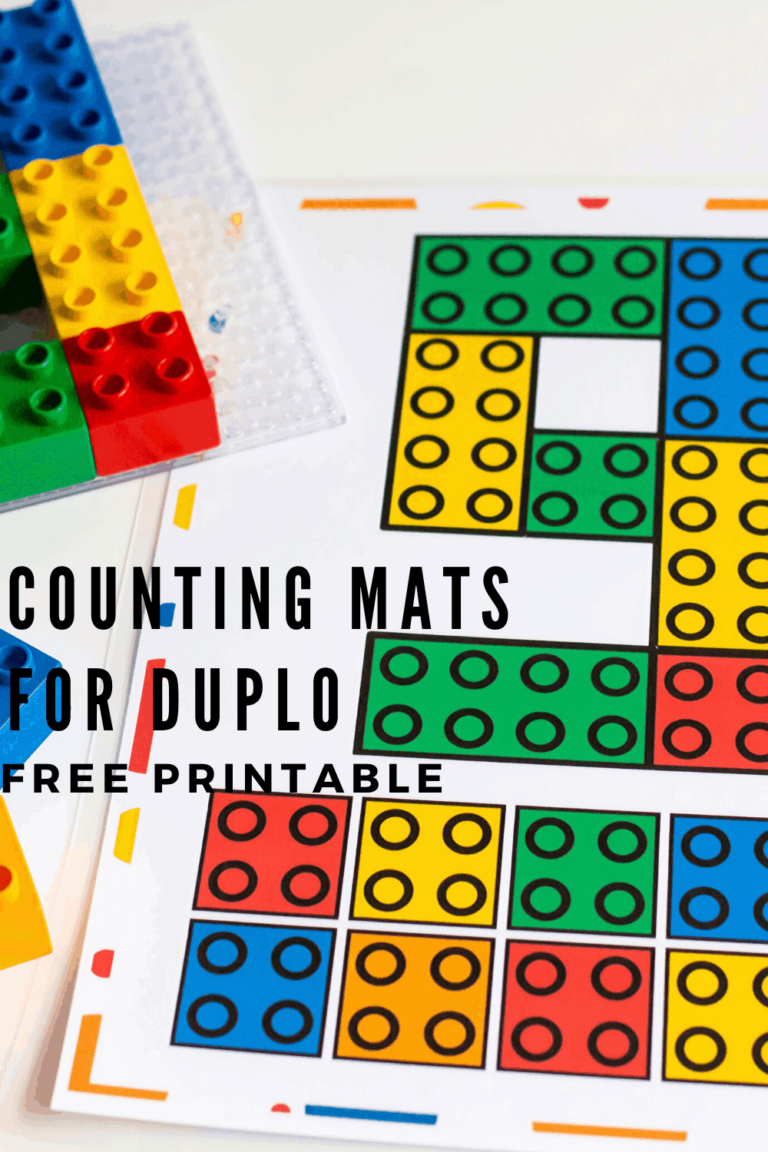 Free Printable DUPLO Counting Mats For Preschoolers Math