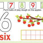 FREE Printable Fall Apple Tree Numbers Play Dough Mats