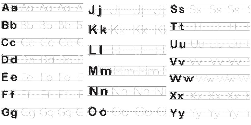 Free Printable For Tracing Letters Numbers