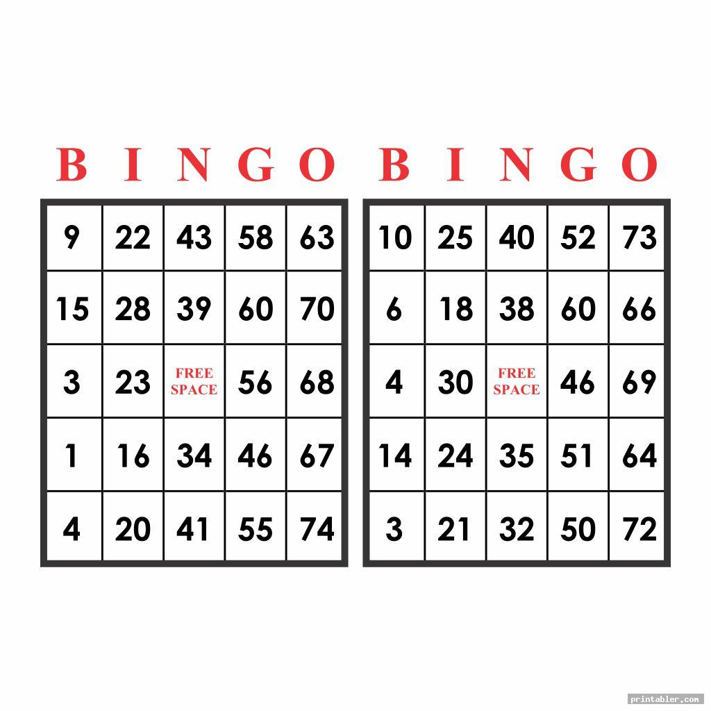 Free Printable Number Bingo Cards 1 75 Printable Bingo Cards