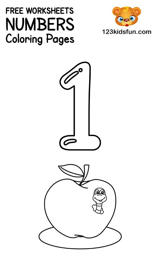 FREE Printable Number Coloring Pages 1 10 For Kids 123 
