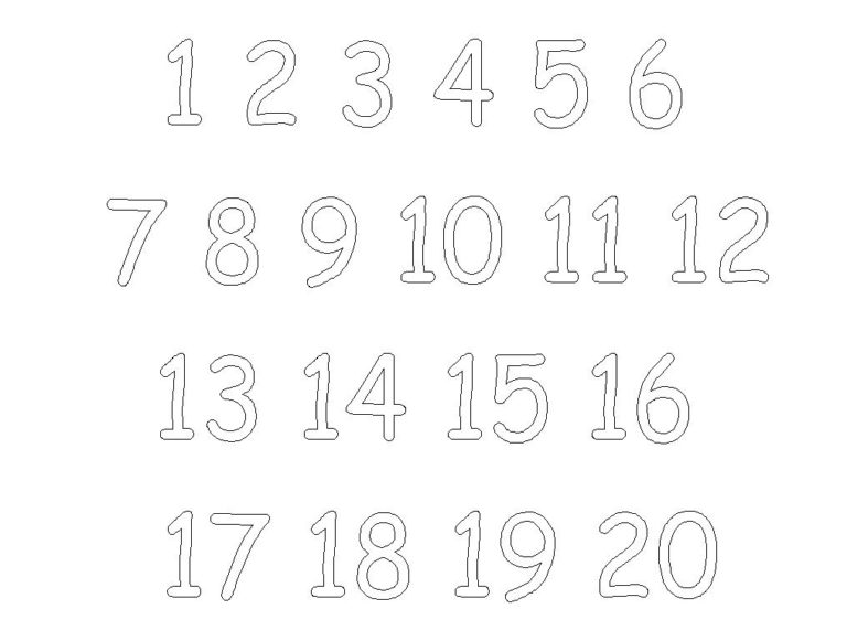 Free Printable Number Coloring Pages For Kids