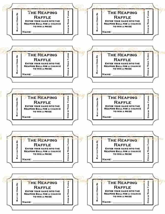 Free Printable Raffle Ticket Template Printable Numbered 