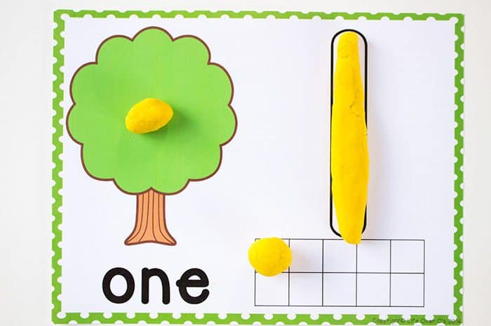 Free Printable Tree Play Dough Counting Mats 1 10 Free Printable Tree Play Dough Counting Mats 1 10