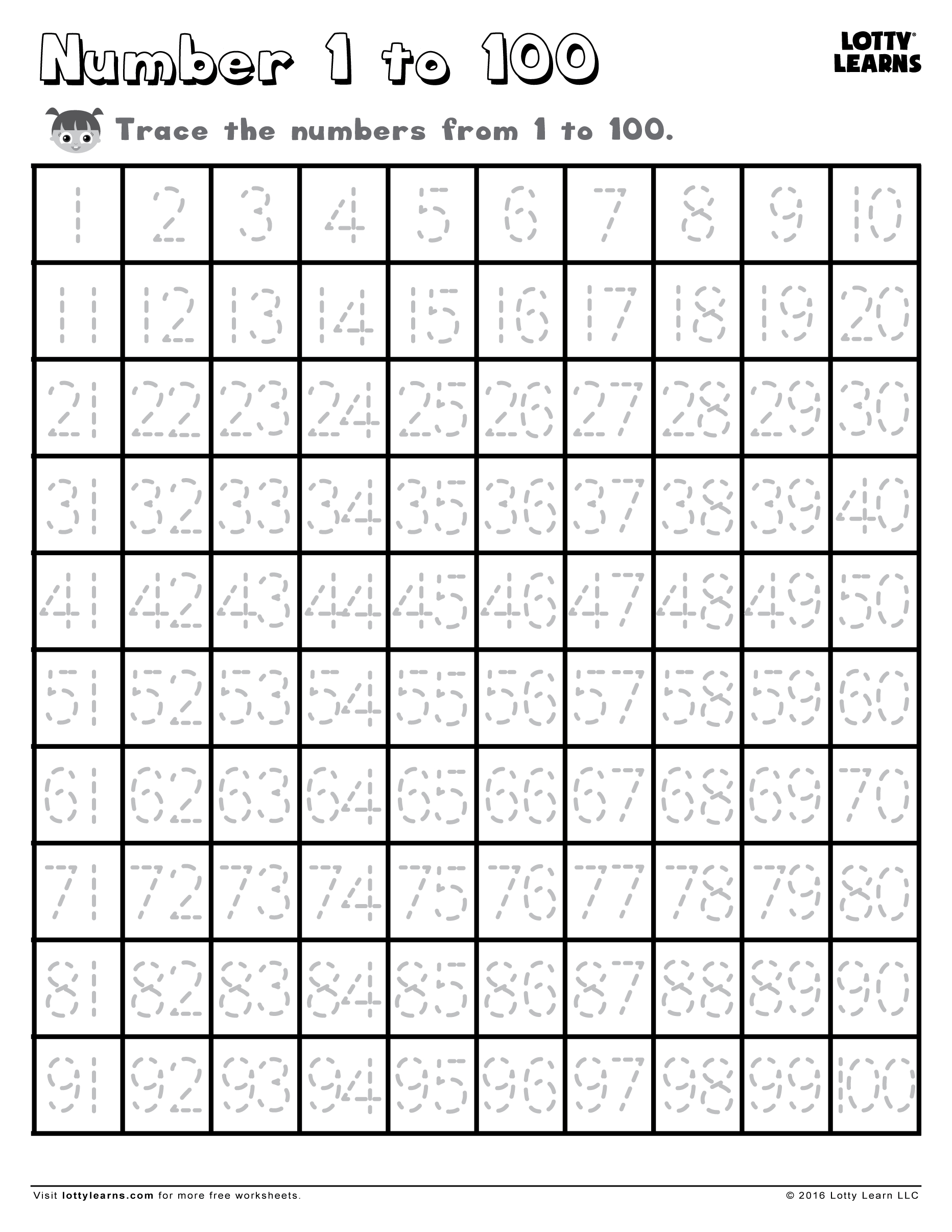 Free Tracing Numbers 1 100 Worksheets NumbersWorksheet Free Tracing Numbers 1 100 Worksheets NumbersWorksheet