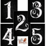 Gothic Halloween Wedding Table Numbers 1 10 DIY Instant