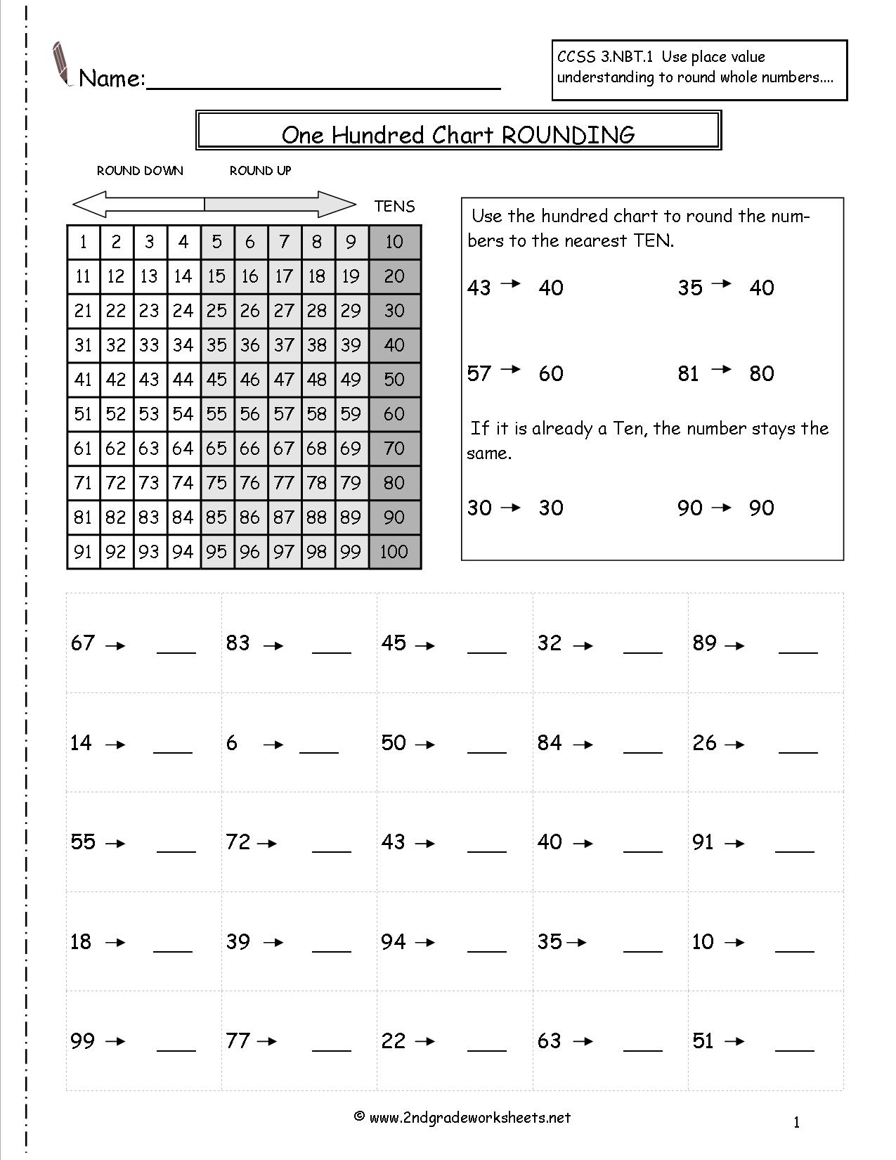 Grade 3 Rounding Numbers Worksheets NumbersWorksheet