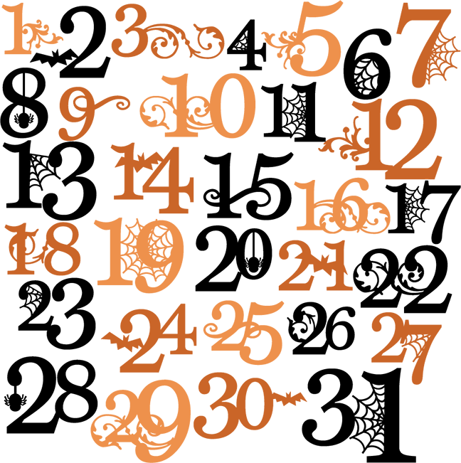 Halloween Numbers SVG Cutting Files Halloween Svg Cuts 