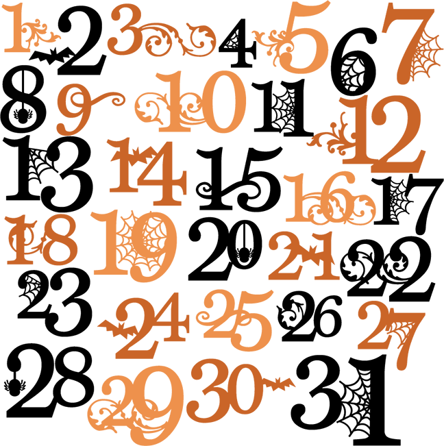 Halloween Numbers SVG Cutting Files Halloween Svg Cuts