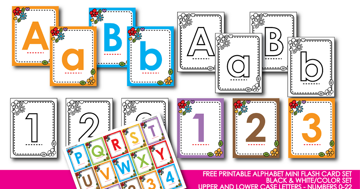 HoneyBops Free Printable Alphabet Mini Flash Card Set 