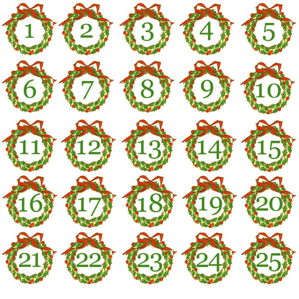 Image Result For Advent Calendar Numbers Printable 
