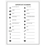 Important Phone Numbers Printable INSTANT DOWNLOAD Etsy