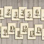 Items Similar To Vintage Wedding 25 Table Numbers