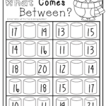 Kindergarten Numbers Between Worksheet