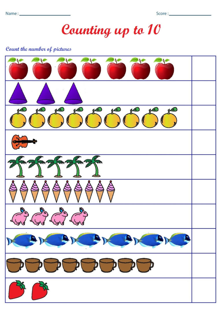 Kindergarten Worksheets Counting Worksheets Count The