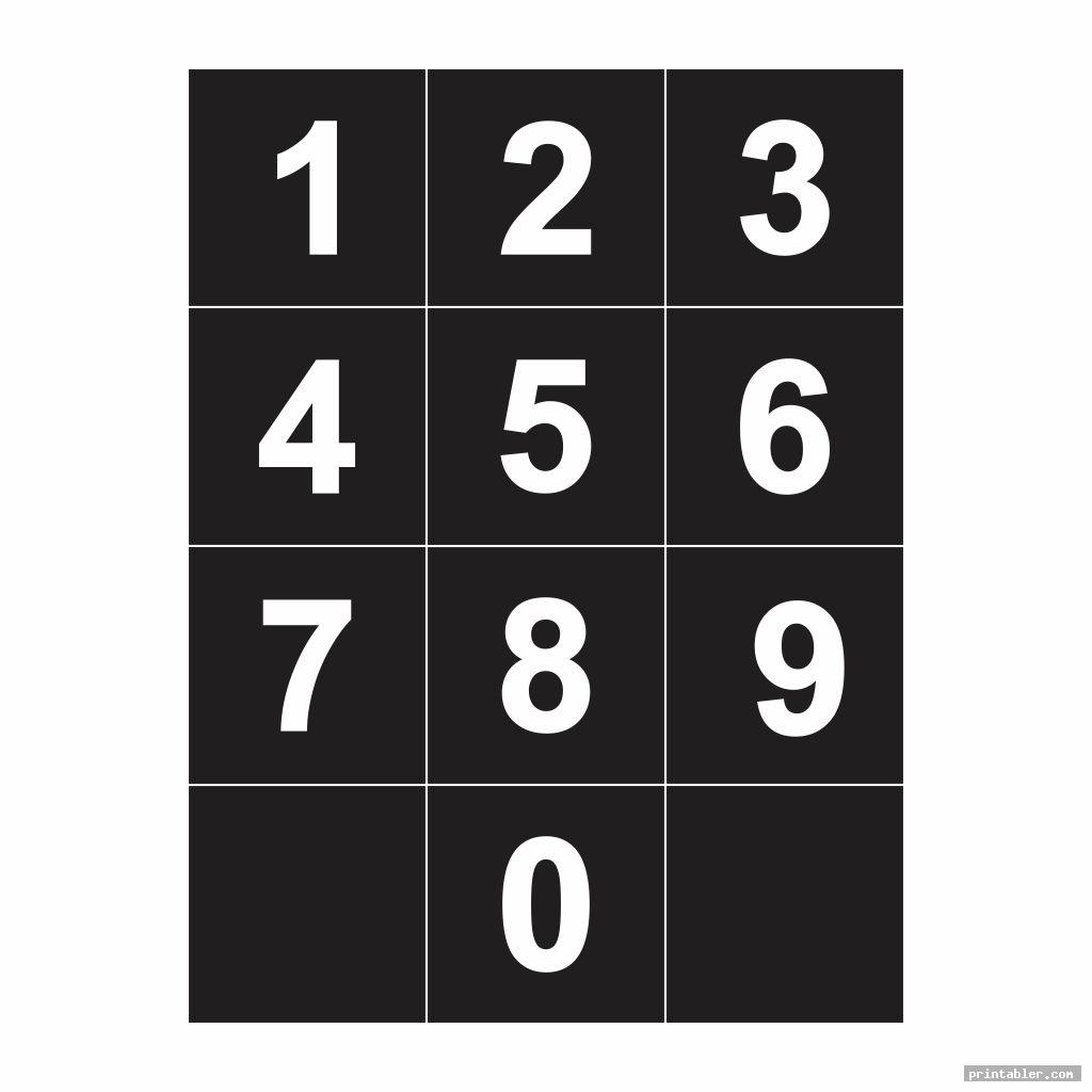 Large Printable Numbers 0 9 Gridgit