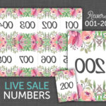 Live Sale Numbers Facebook Live Number Cards Reverse