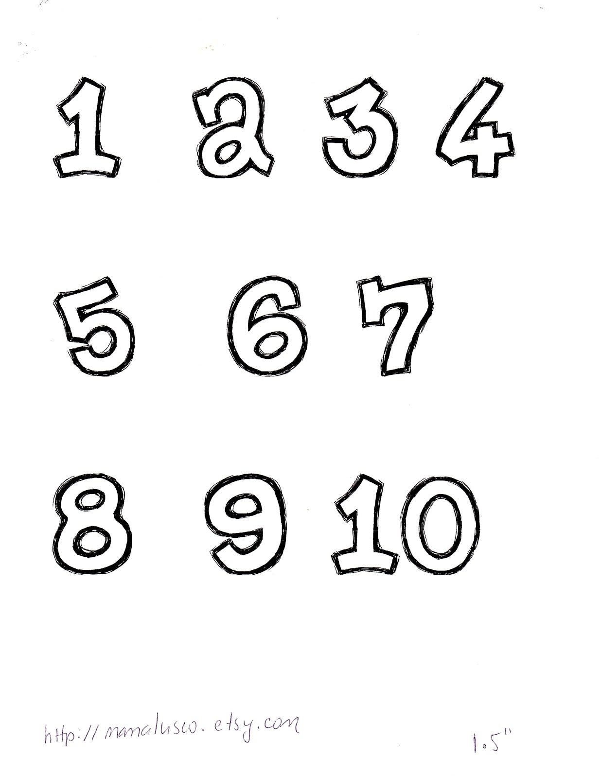 Mama Lusco Handmade Free Number Templates 1 10 For Mama Lusco Handmade Free Number Templates 1 10 For