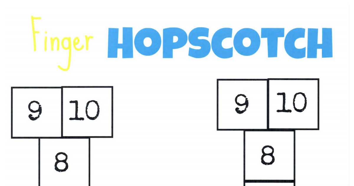 Multiplication Games Finger Hopscotch Printable 