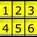 Murder Mystery Table Numbers 1 20 Black Yellow Caution