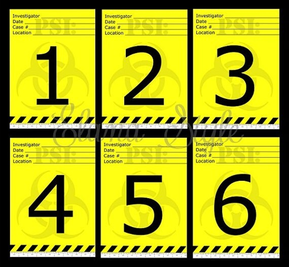 Murder Mystery Table Numbers 1 20 Black Yellow Caution Murder Mystery Table Numbers 1 20 Black Yellow Caution